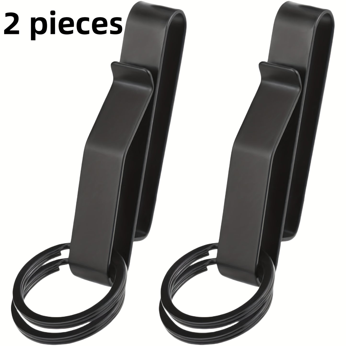 2 high-end tactical keychains with 4 detachable keychains, stainless steel tactical invisible waistband keychains, suitable for Men's workwear and police fire safety belts (1.5-2.25 inch waistbands), ideal gift choice