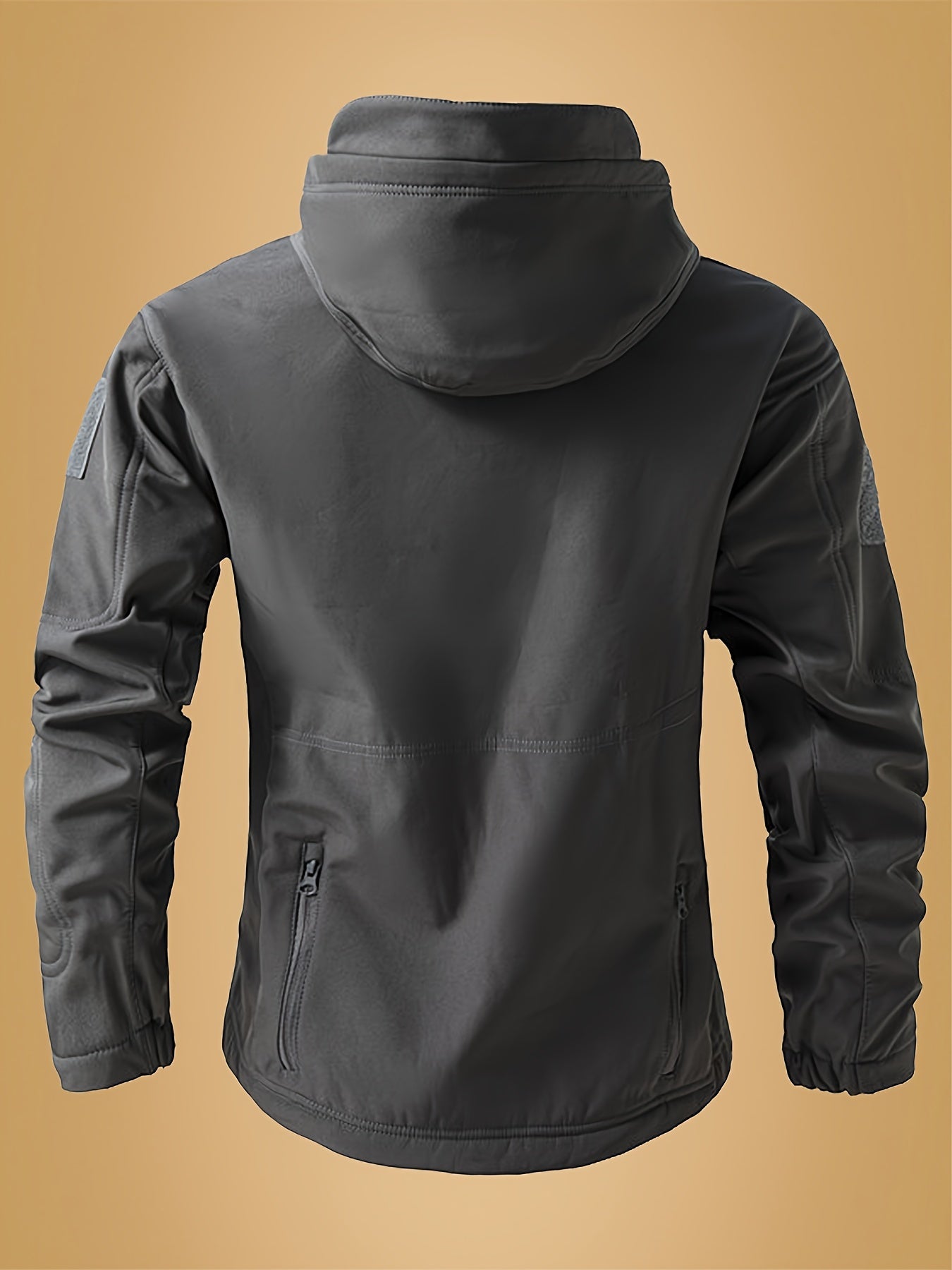 Men'S Tactical Windbreaker Jacket - Black, Full-Zip, Softshell, Windproof for Hiking & Outdoor Sports, Training & Adventure Ready, Durable Polyester Lining, Zipper Closure, Tactical Outdoor Gear|Sporty Windbreaker|Durable Zip