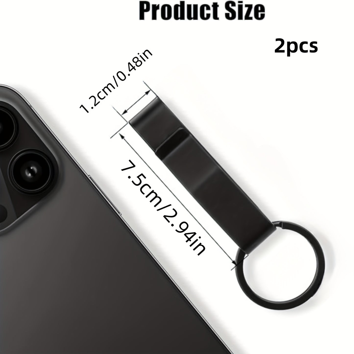 2 high-end tactical keychains with 4 detachable keychains, stainless steel tactical invisible waistband keychains, suitable for Men's workwear and police fire safety belts (1.5-2.25 inch waistbands), ideal gift choice